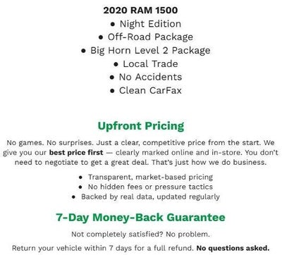 2020 RAM 1500 Lone Star 4x4 Crew Cab 6'4 Box
