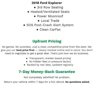 2018 Ford Explorer Platinum 4WD