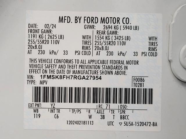 2024 Ford Explorer Limited 4WD