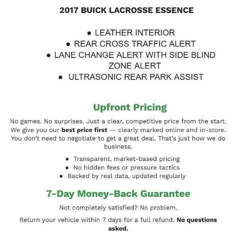 2017 Buick LaCrosse 4dr Sdn Essence FWD