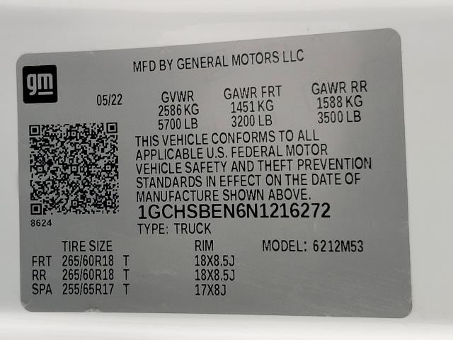 2022 Chevrolet Colorado 2WD Ext Cab 128 Work Truck