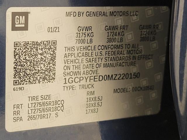 2021 Chevrolet Silverado 1500 4WD Crew Cab 147 LT Trail Boss