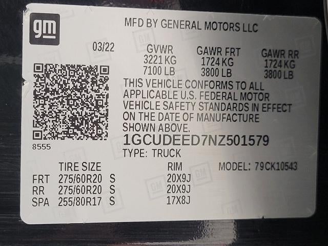 2022 Chevrolet Silverado 1500 4WD Crew Cab 147 RST