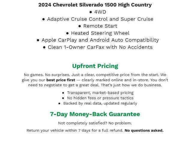 2024 Chevrolet Silverado 1500 4WD Crew Cab 147 High Country
