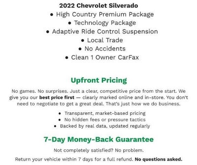2022 Chevrolet Silverado 1500 4WD Crew Cab 147 High Country