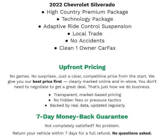2022 Chevrolet Silverado 1500 4WD Crew Cab 147 High Country