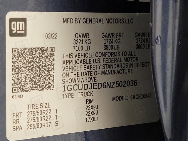 2022 Chevrolet Silverado 1500 4WD Crew Cab 147 High Country