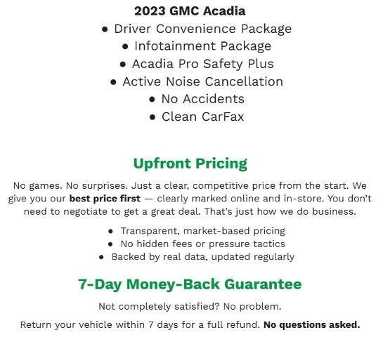 2023 GMC Acadia AWD 4dr SLE