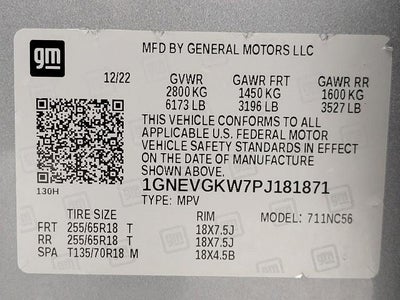 2023 Chevrolet Traverse AWD 4dr LT Cloth w/1LT