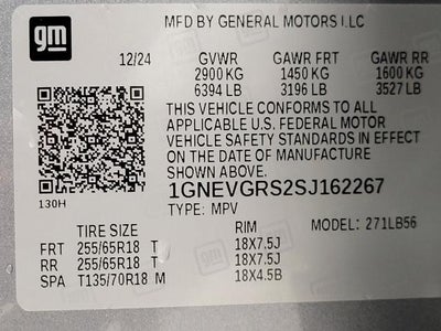 2025 Chevrolet Traverse AWD 4dr LT w/2LT