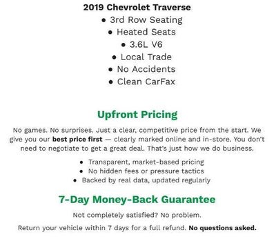 2019 Chevrolet Traverse AWD 4dr LT Leather w/3LT