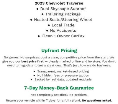 2023 Chevrolet Traverse AWD 4dr RS