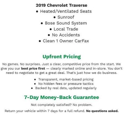 2019 Chevrolet Traverse AWD 4dr Premier w/1LZ