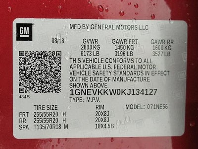 2019 Chevrolet Traverse AWD 4dr Premier w/1LZ