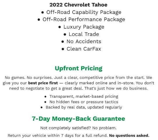 2022 Chevrolet Tahoe 4WD 4dr Z71