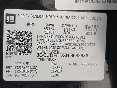 2022 Chevrolet Silverado 1500 4WD Crew Cab 147 LT Trail Boss