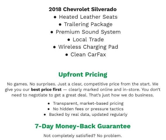 2018 Chevrolet Silverado 1500 4WD Crew Cab 143.5 High Country