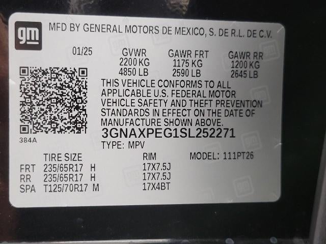 2025 Chevrolet Equinox AWD 4dr LT w/2LT