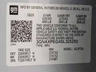 2025 Chevrolet Equinox AWD 4dr LT w/2LT