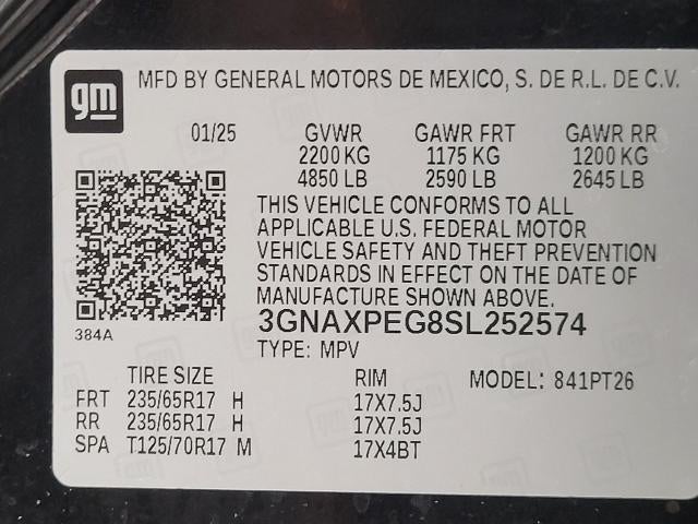 2025 Chevrolet Equinox AWD 4dr LT w/2LT