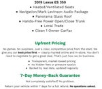 2019 Lexus ES ES 350 Luxury FWD