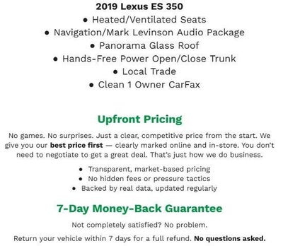 2019 Lexus ES ES 350 Luxury FWD