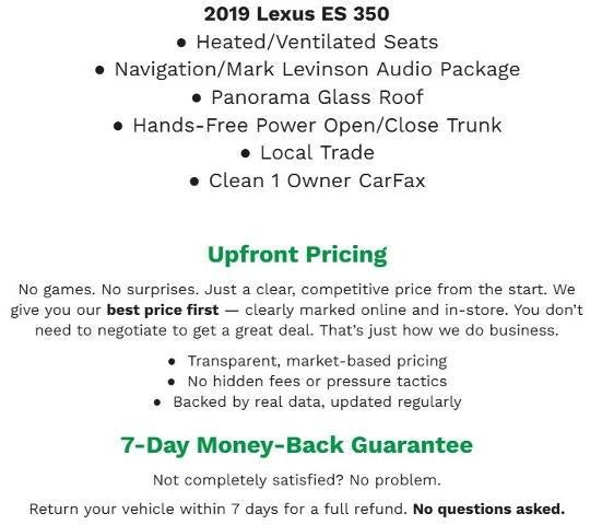 2019 Lexus ES ES 350 Luxury FWD