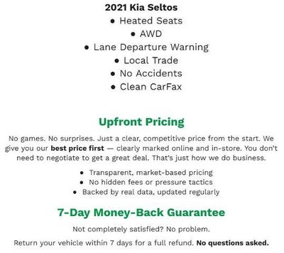 2021 Kia Seltos S IVT AWD