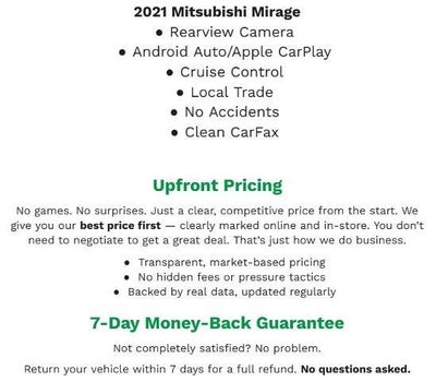 2021 Mitsubishi Mirage ES CVT