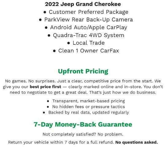2022 Jeep Grand Cherokee WK Laredo X 4x4