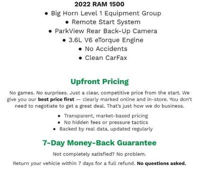 2022 RAM 1500 Big Horn