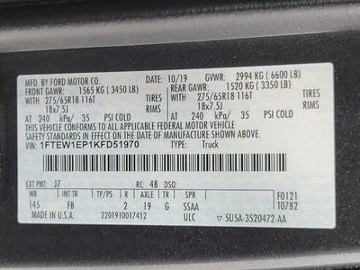 2019 Ford F-150 XLT