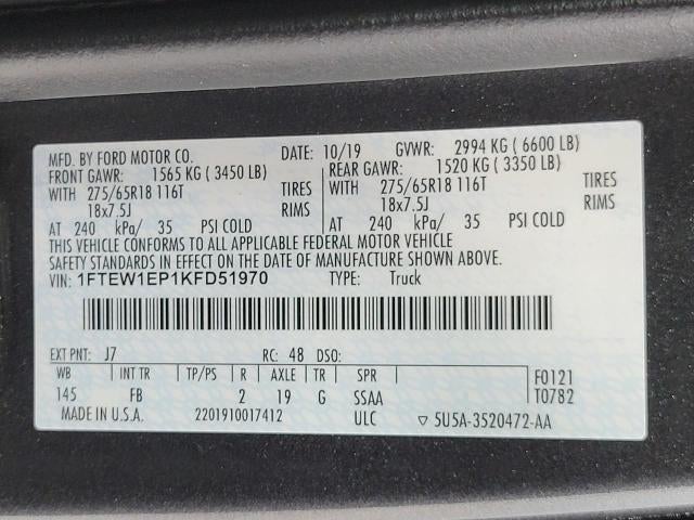 2019 Ford F-150 XLT