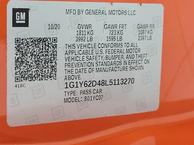 2020 Chevrolet Corvette Stingray 1LT