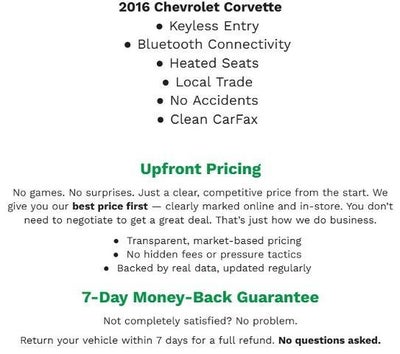 2016 Chevrolet Corvette Stingray Z51 2LT