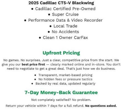 2025 Cadillac CT5-V V-Series Blackwing