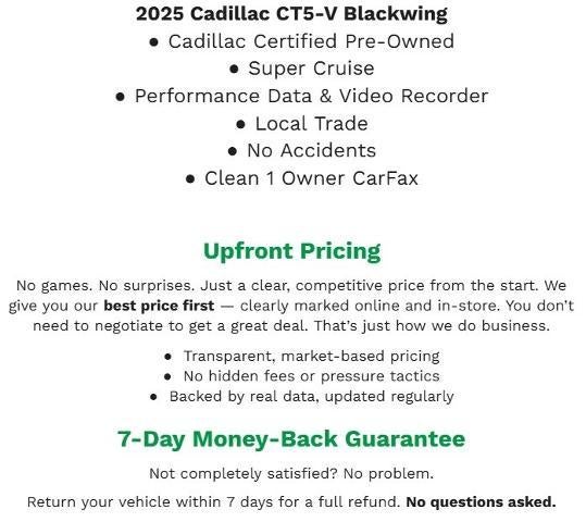 2025 Cadillac CT5-V V-Series Blackwing