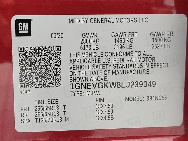 2020 Chevrolet Traverse LT Cloth