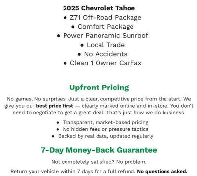 2025 Chevrolet Tahoe Z71