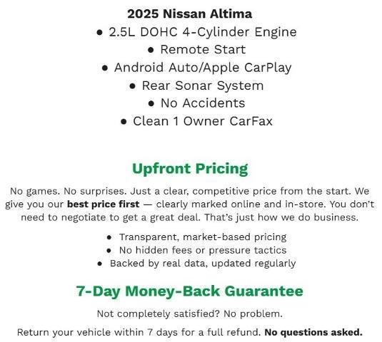 2025 Nissan Altima SV