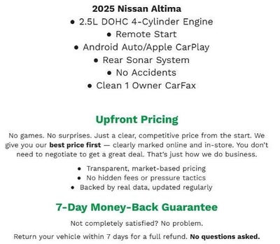 2025 Nissan Altima SV