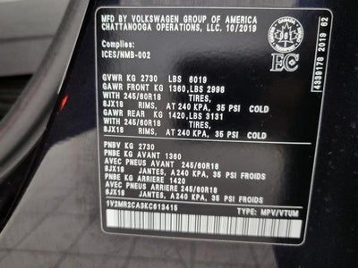 2019 Volkswagen Atlas 3.6L V6 SEL