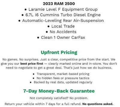 2023 RAM 2500 Laramie Mega Cab 4x4 6'4" Box