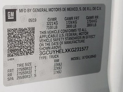 2019 Chevrolet Silverado 1500 High Country