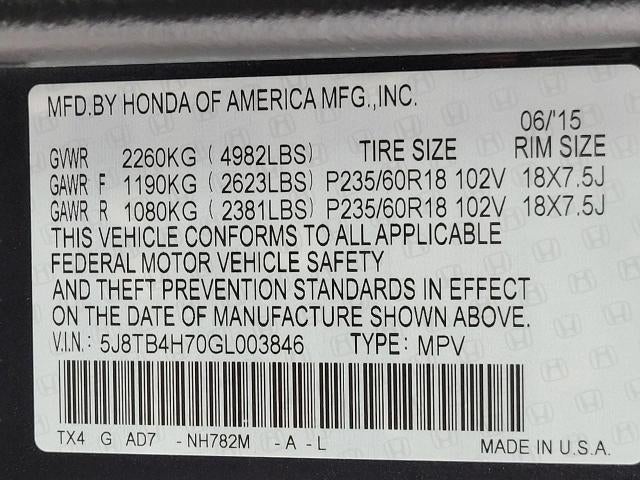 2016 Acura RDX Advance Pkg