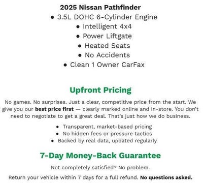 2025 Nissan Pathfinder SV