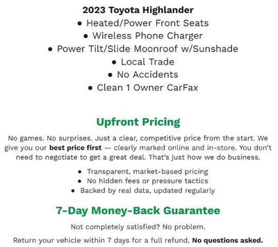 2023 Toyota Highlander XLE