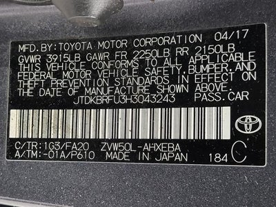 2017 Toyota Prius Two