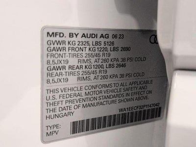 2023 Audi Q3 Premium Plus 45 TFSI S line quattro Tiptronic